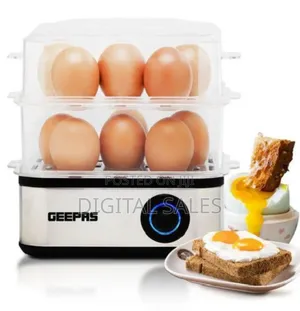 Geepas Geb63019 Multi-Function 16pcs Egg Cooker and Steamer
