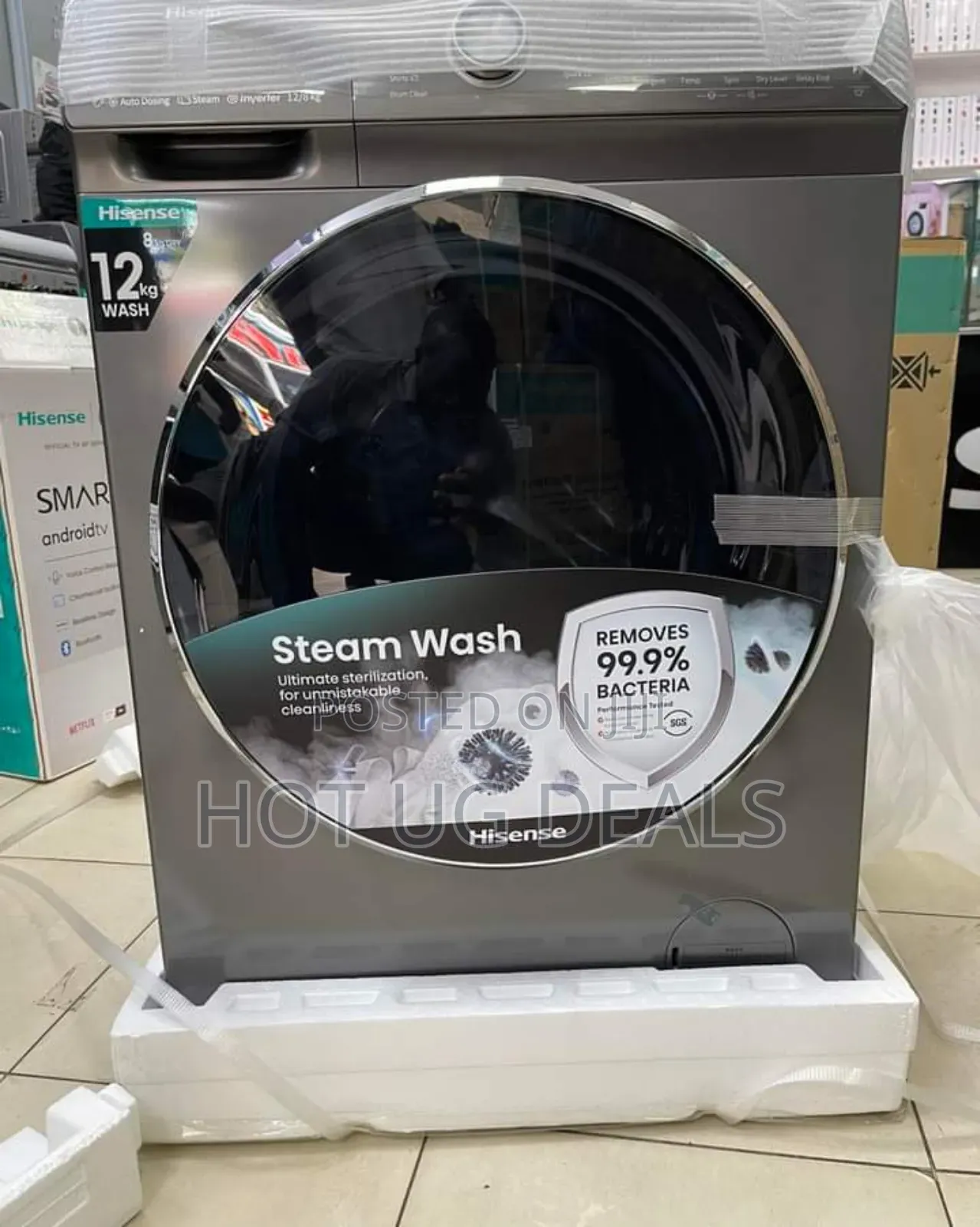 Hisense 12kg Front Loading Washing Machine New Model Gray