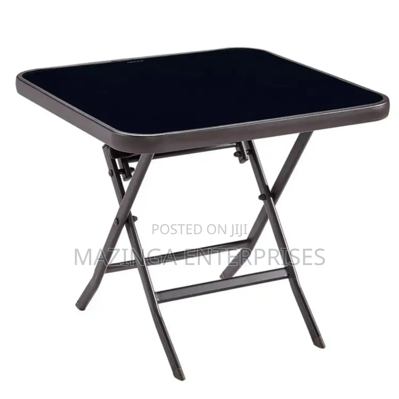 Tempered Glass Foldable Dining Leisure Coffee Dining Table
