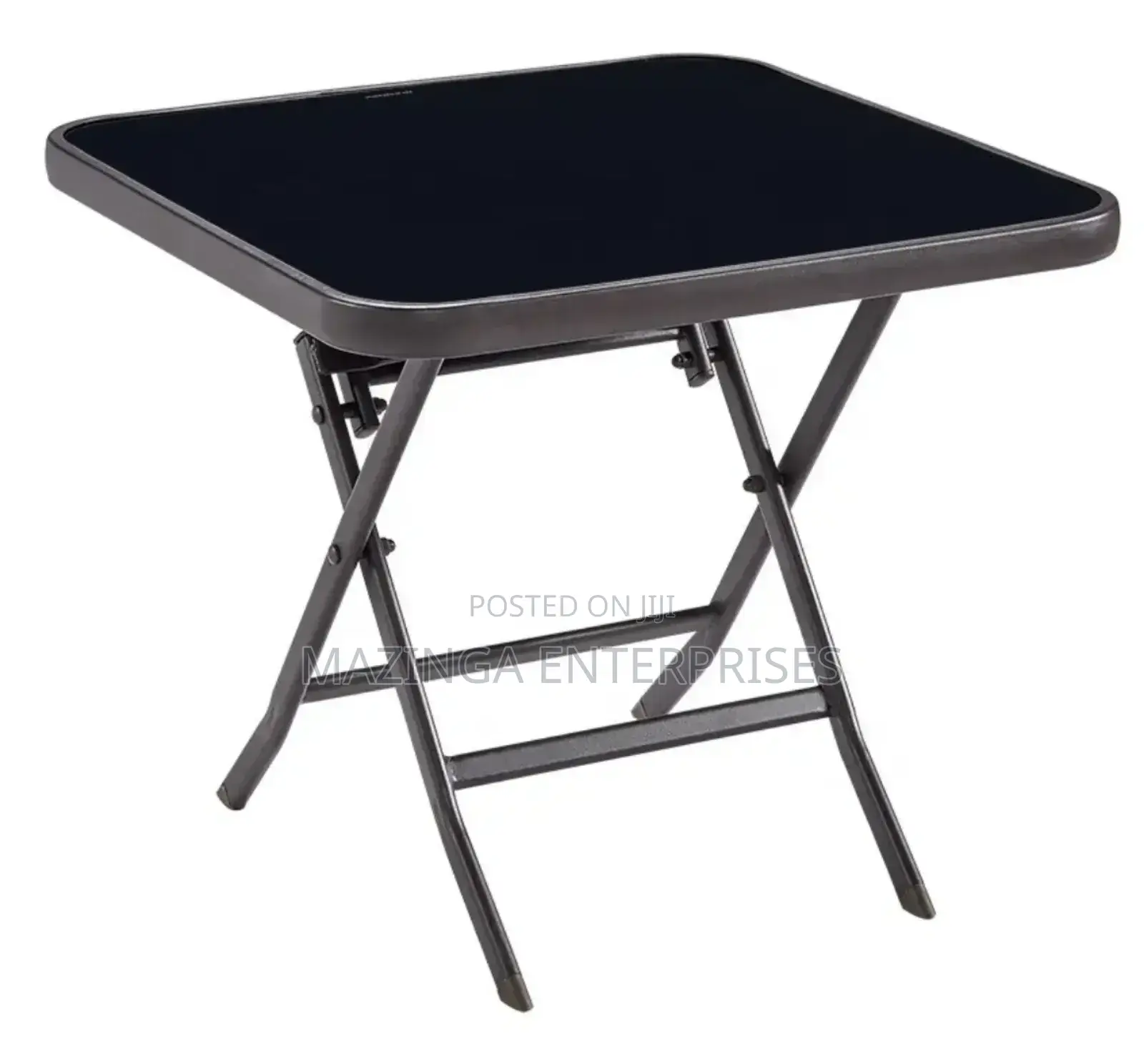 Tempered Glass Foldable Dining Leisure Coffee Dining Table