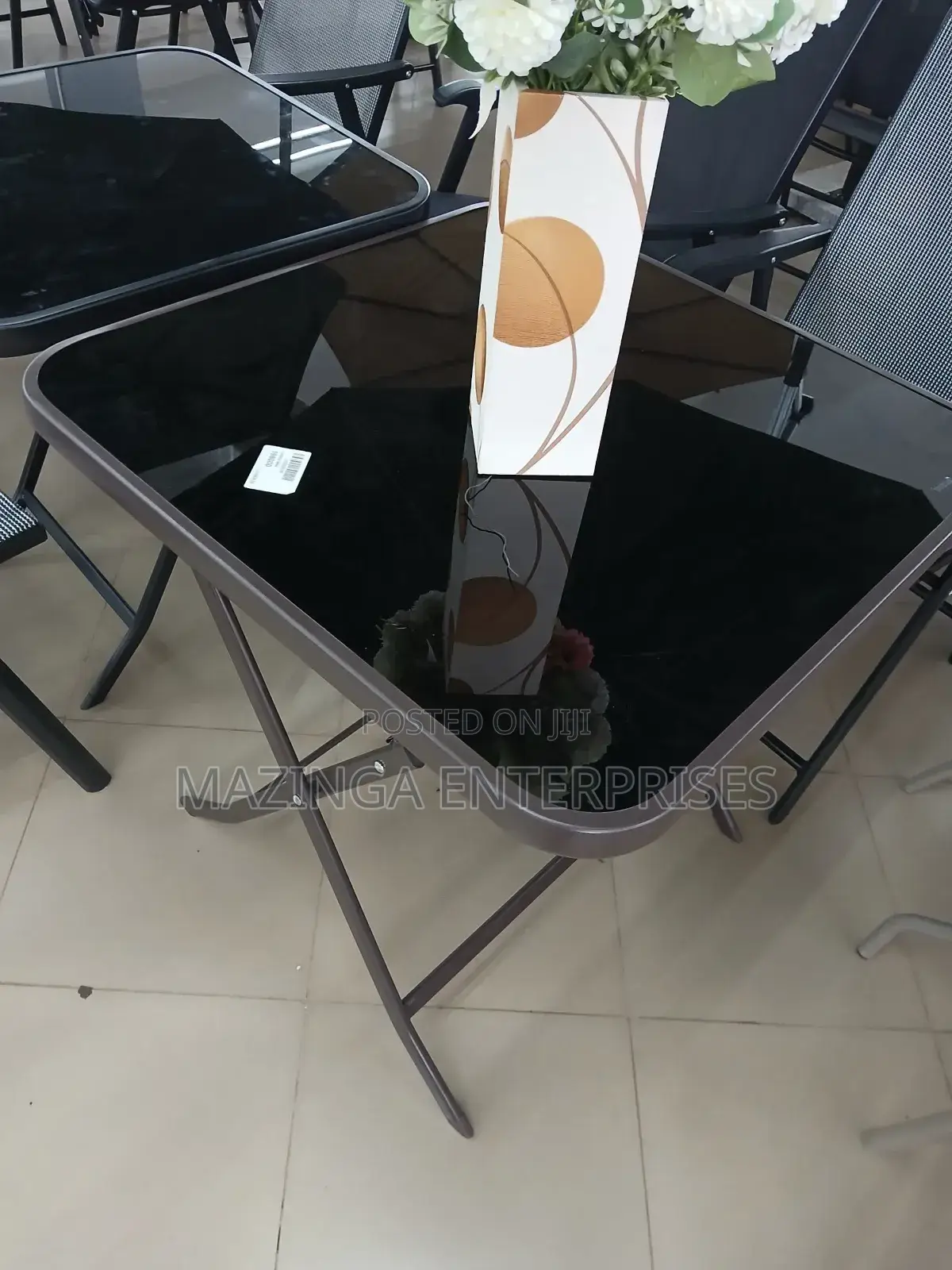 Tempered Glass Foldable Dining Coffee Dining Table