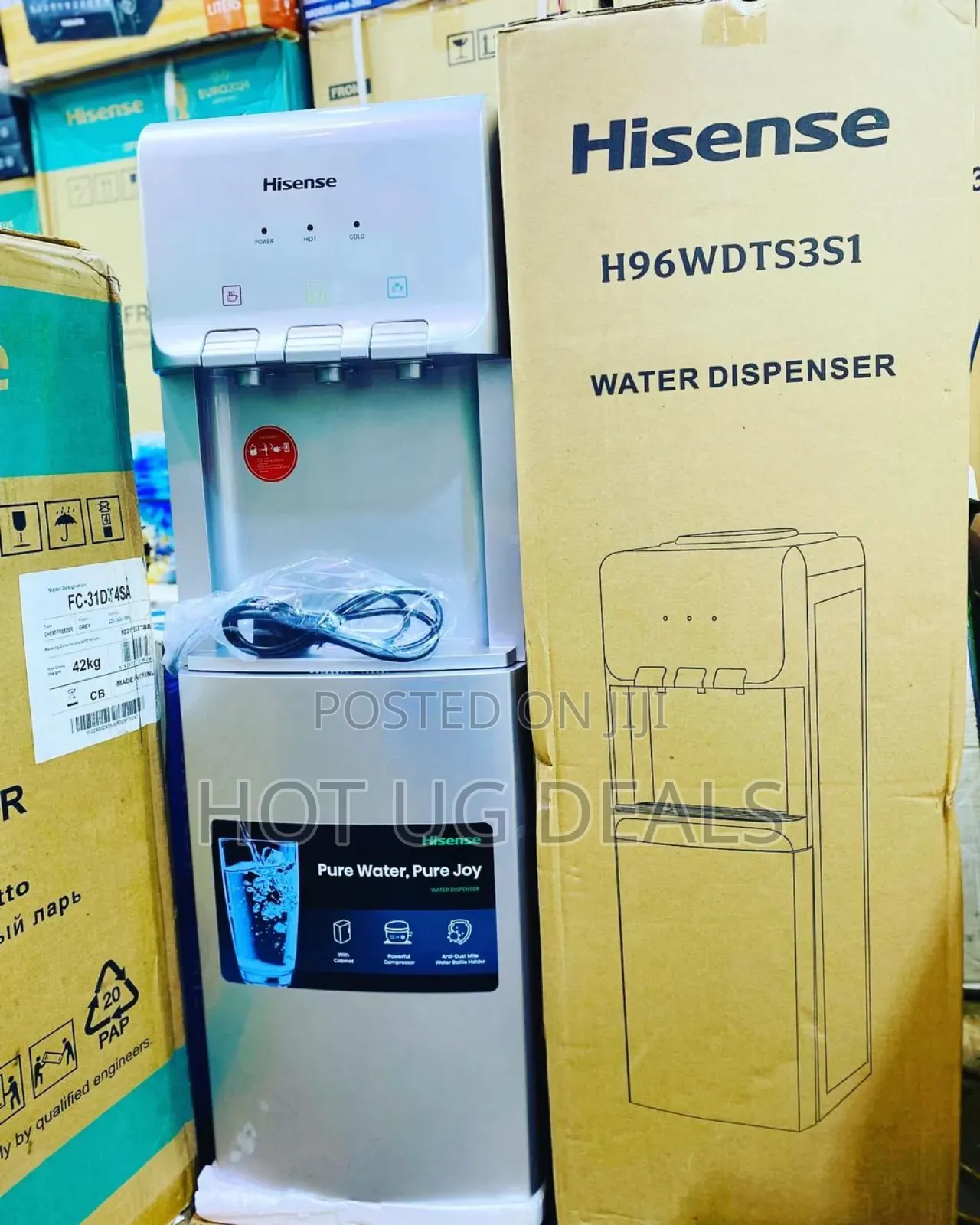 Hisense 3 Taps Hot, Cold, Warm Water Dispenser - Silver 3yrs