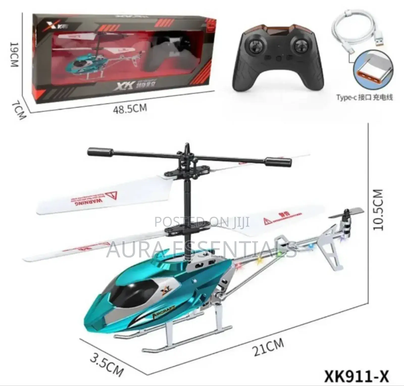 High-Speed 2-Channel Remote Control Helicopter for Kids