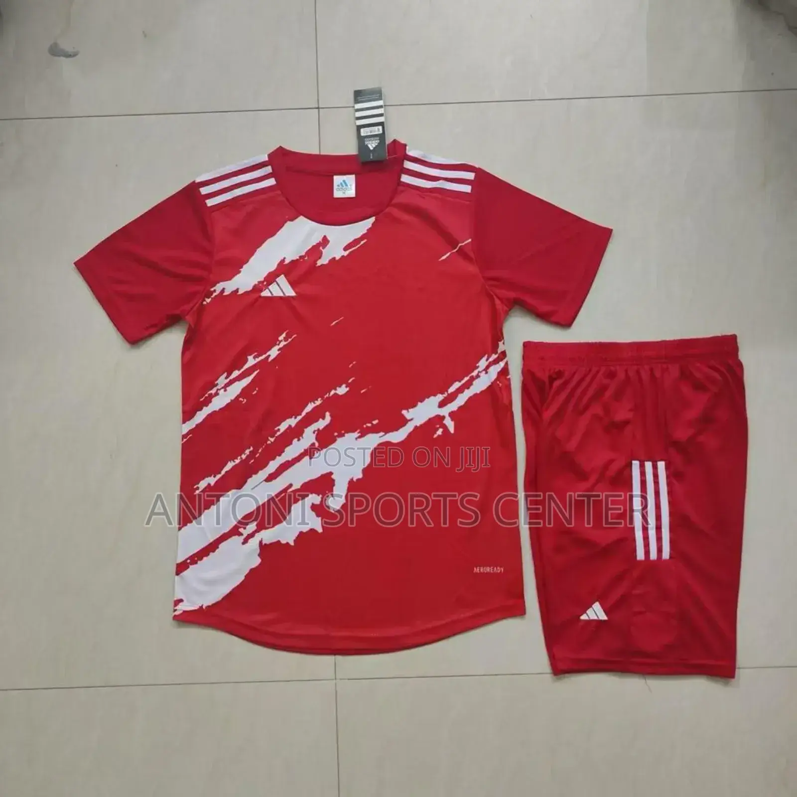 Red and White Color Jersey Plain