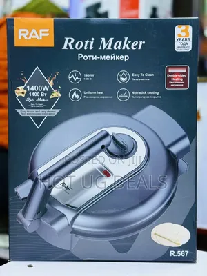Raf Pizza Chapati Maker Roller Non-stick - Silver/Black