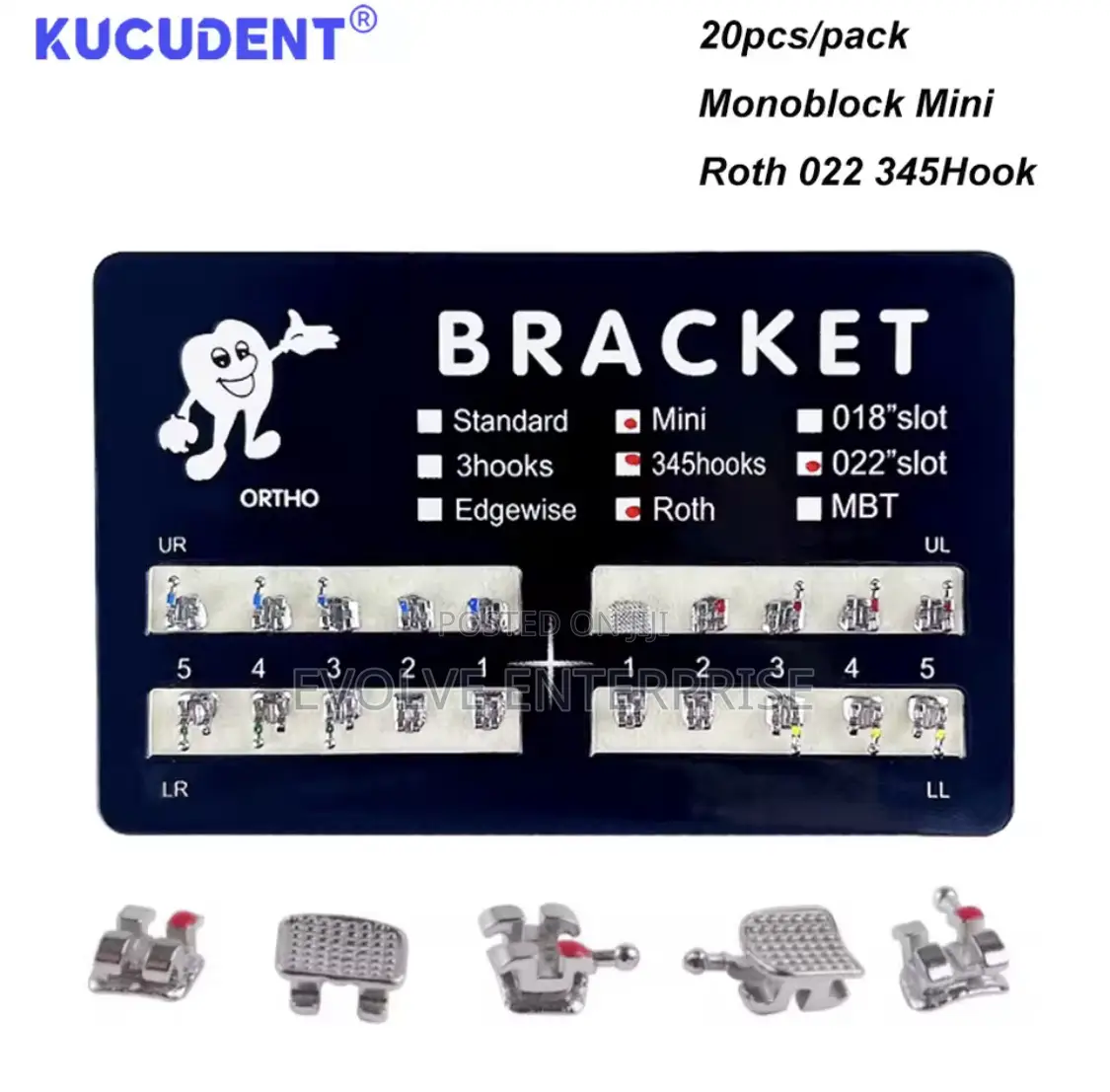 Dental Orthodontic Metal Braces Bracket Monoblock