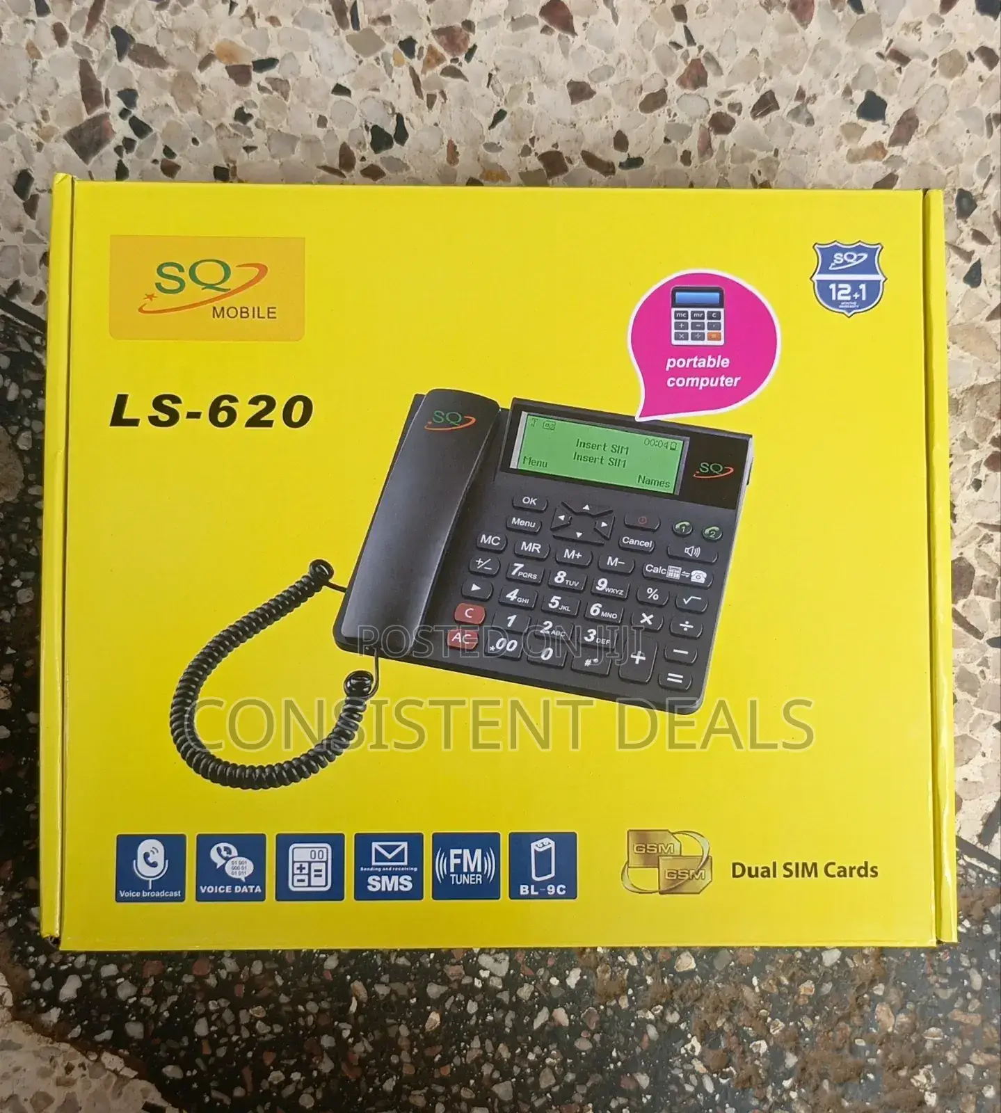 Sq Ls 620 Wireless Landline Phone With Calculator