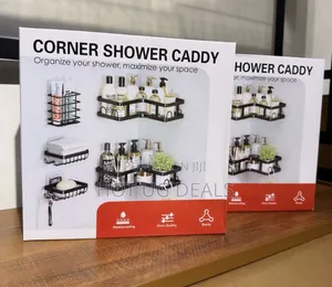 5 Sets Bathroom Storage Rack Organizer Wall -mounted