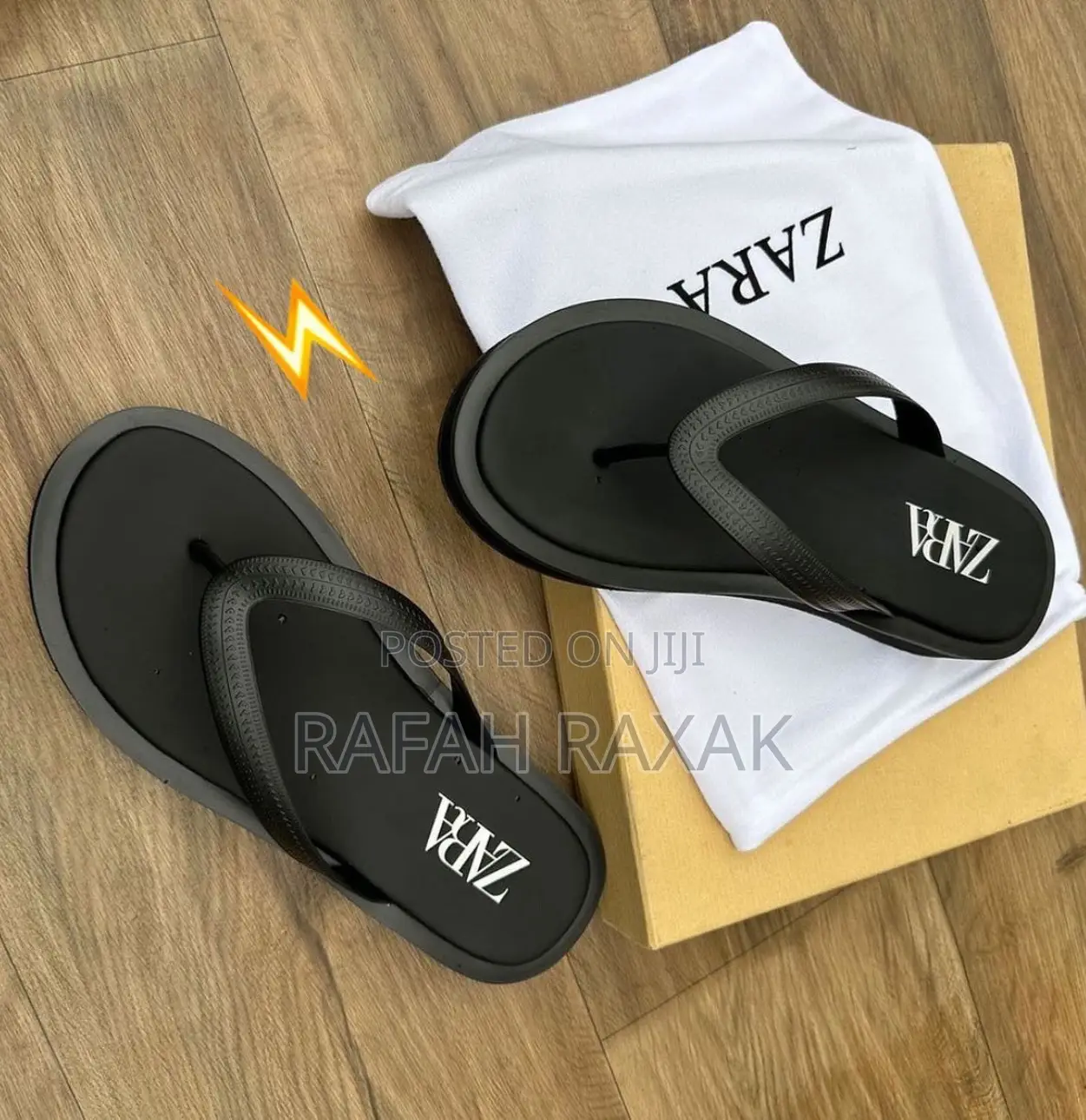 Original Black Zara Luxury Slippers
