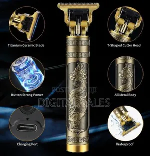Rechargeable Metal Hair Clipper- Gold