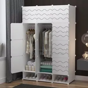 Three Column Plastic Closet White