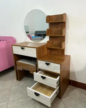 Dressing Tables With /Drawers, and/ Sleek Black Furniture /