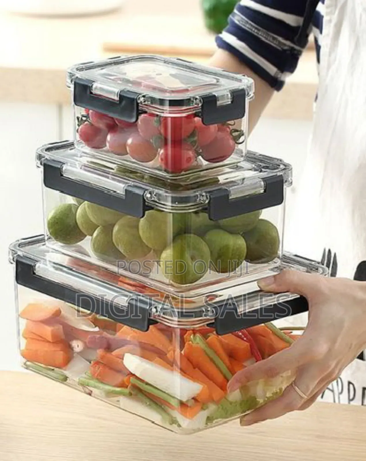 3-Piece Clear Acrylic Sealed Food