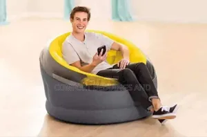 Inflatable Round Chair Yellow