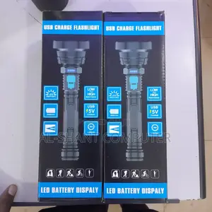 Usb Chargeable Flash Light With Led Displays
