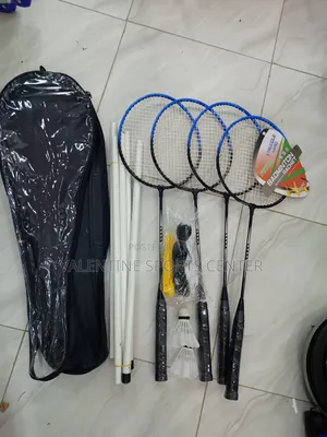 Full Set of Badminton Four Players, Net 2pcs of Shutter,