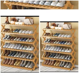 Foldable Wooden Shoe Rack