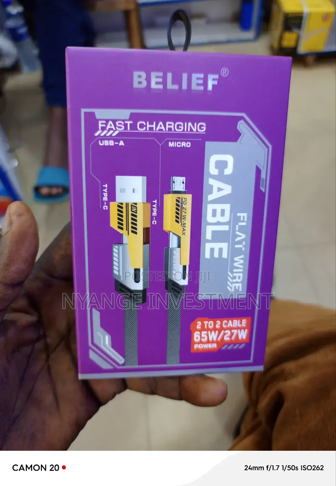 4in1 Belief Fast Charging Flat Wire Cable