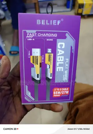 4in1 Belief Fast Charging Flat Wire Cable