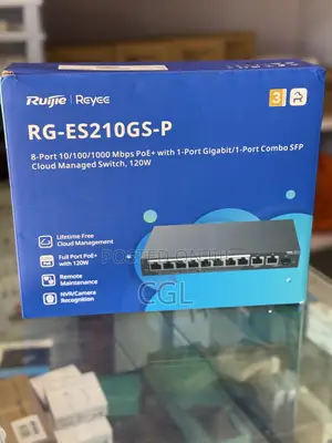 Ruijie Reyee Rg-Es210gs-P 8 Port SFP Poe+ Gigabit Switch