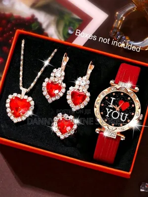 I♡U Women's Watch 5pcs Fashion Casual Gorgeous Watch