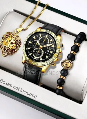 Soki Men Watch 3pcs Set Men Black
