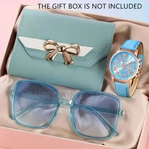 3pc Women's Watch Fashion Belt Simple Three Eyes Roman Scale