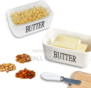 Ceramic Butter Dish With Knife