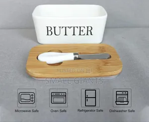 Ceramic Butter Dish With Knife