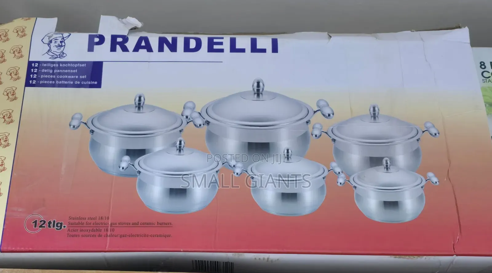 Prandelli 12-Piece Stainless Steel Cookware Set