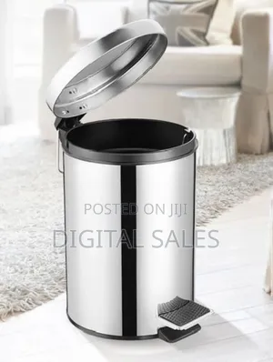 Stainless Steel Foot Padel Dustbin 12 Litres - Grey