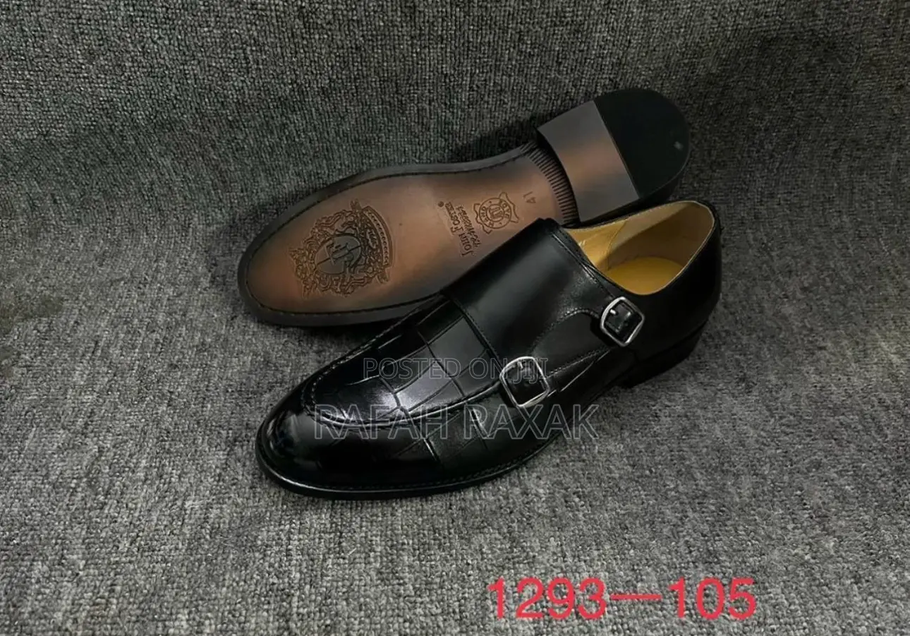 Original Men’S John Foster Double Monk Strap Leather Loafers