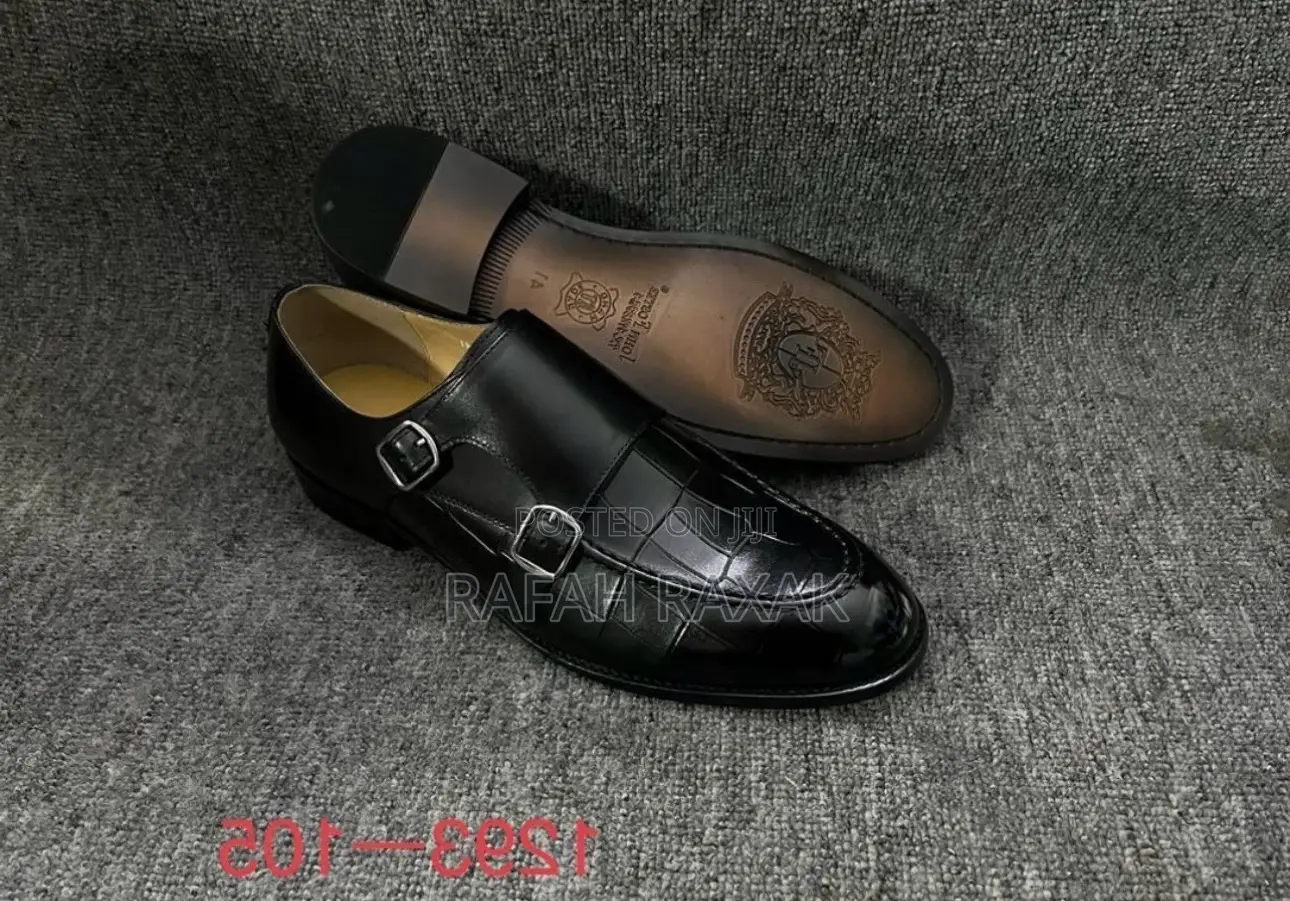 Original Men’S John Foster Double Monk Strap Leather Loafers