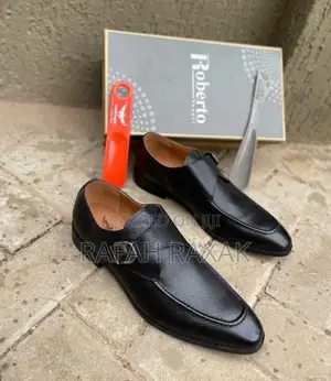 Men’S Black Ambrogio Single Strap Formal/Gentle Leather Shoe