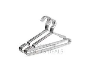 12pcs Of Steel Hangers For Clothes - Black