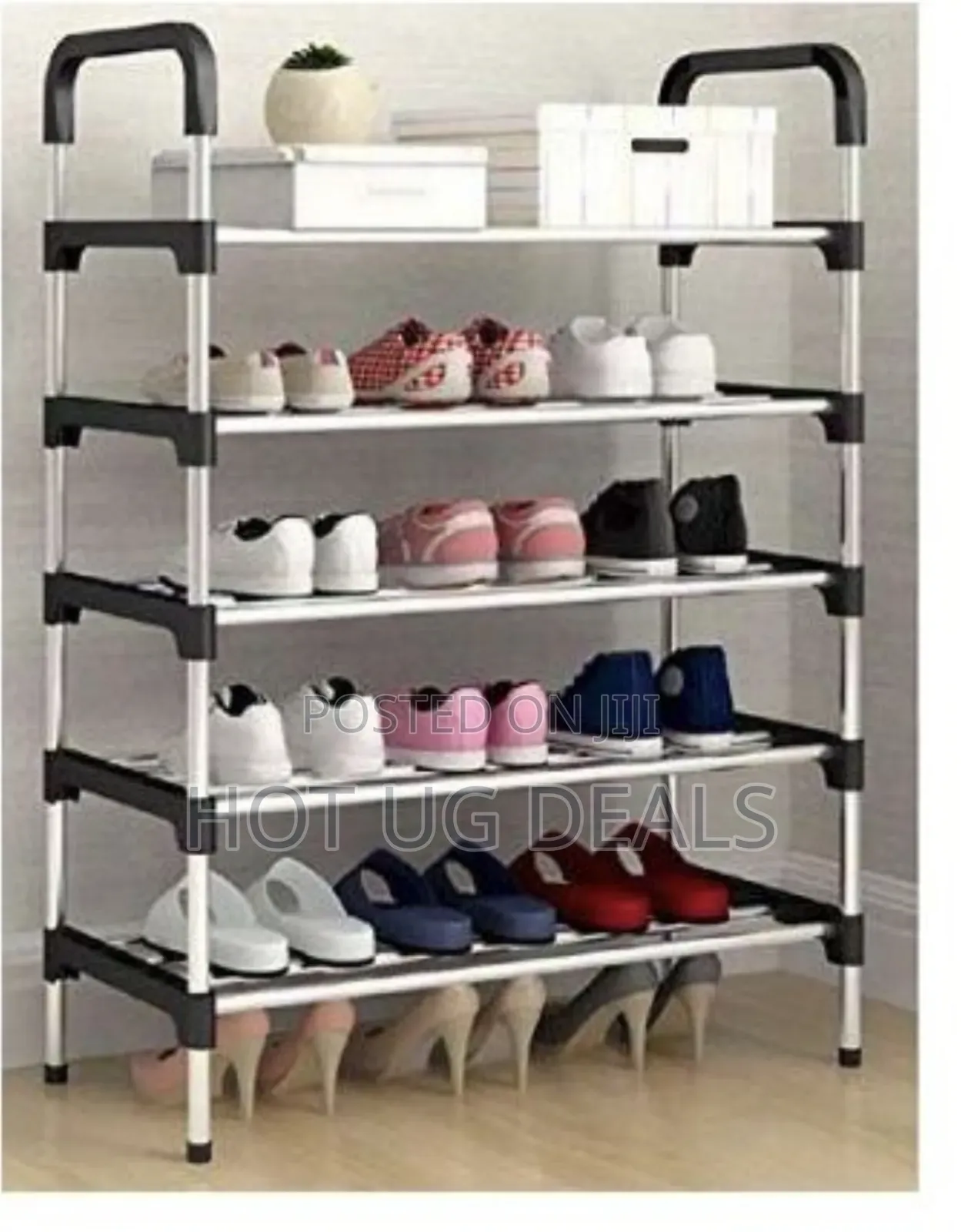 5 Layer Stainless Steel Shoe Rack Stand Storage Organizer