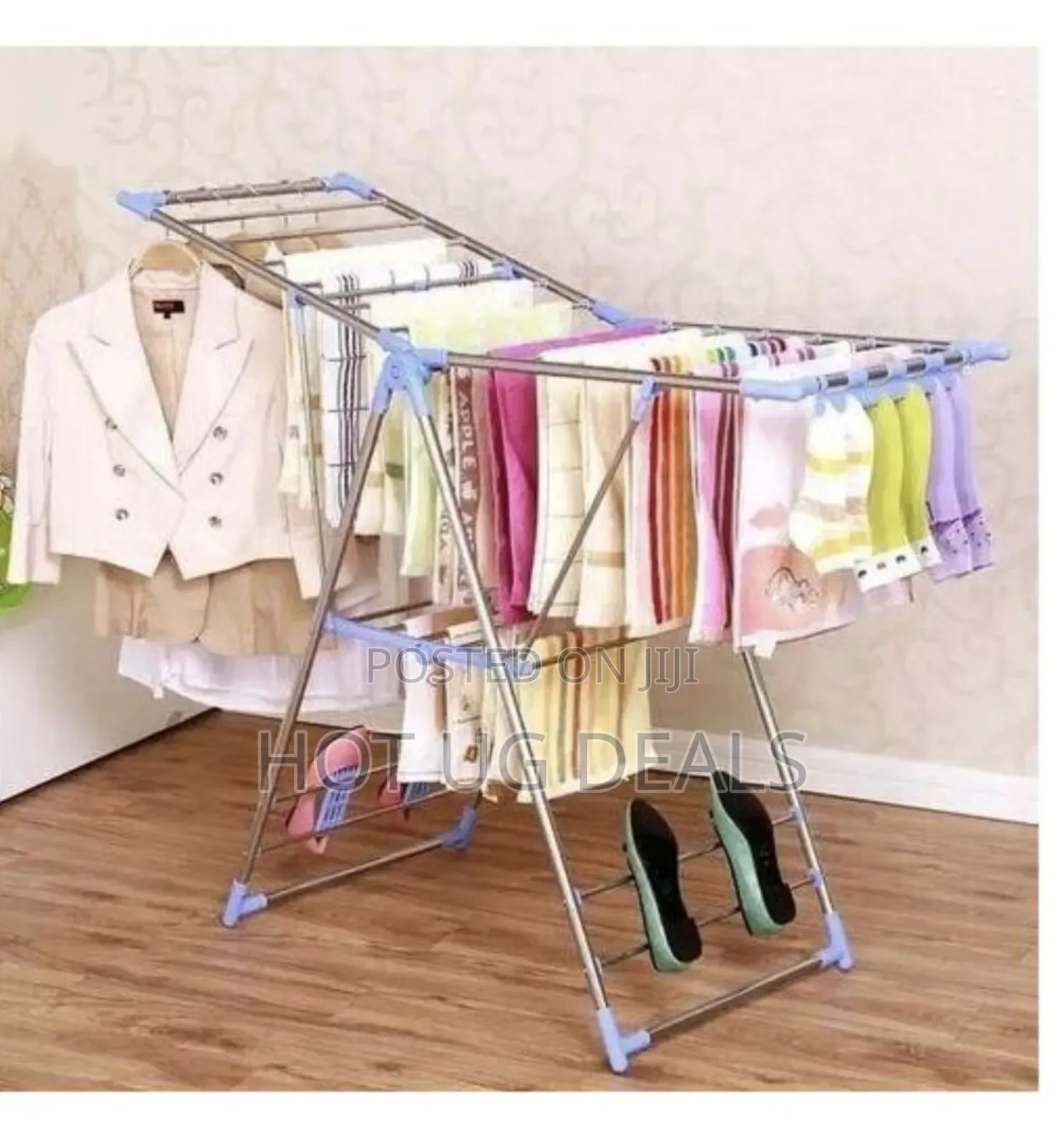 Portable Steel Clothes Hanger Clothes Drying Rack