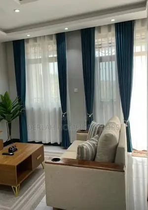 Quality Forest Green Curtains Per Set With Sheer