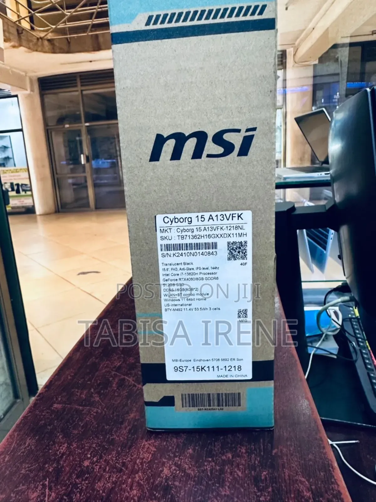 New Laptop MSI Cyborg 15 16GB Intel Core I7 SSD 512GB
