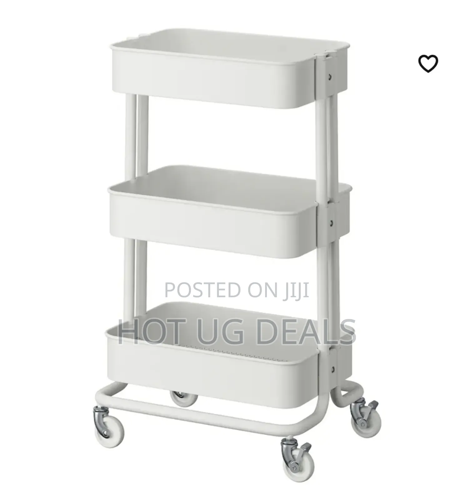 3 Tier Kitchen Rack Organizer With Movable Trolleys