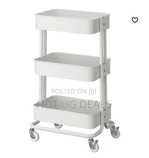 3 Tier Kitchen Rack Organizer With Movable Trolleys