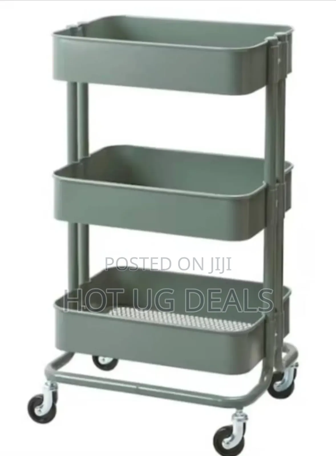 3 Tier Kitchen Rack Organizer With Movable Trolleys