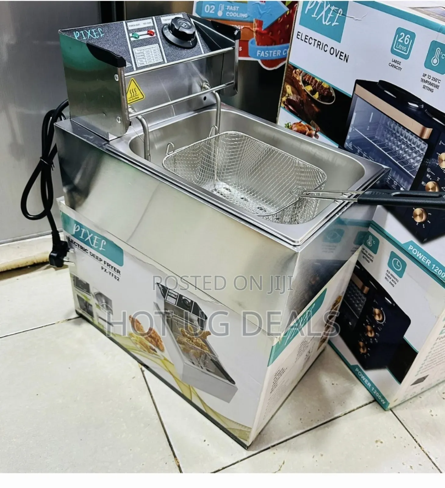 6l Pixel Electric Deep Fryer Single Pan