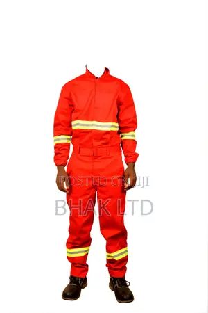 Red Overalls- Polycotton