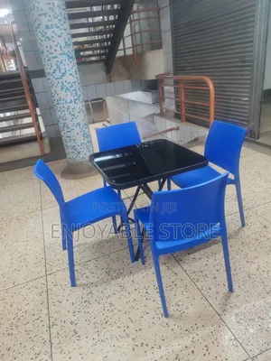 Dining Table and 4 Portable Chairs Set
