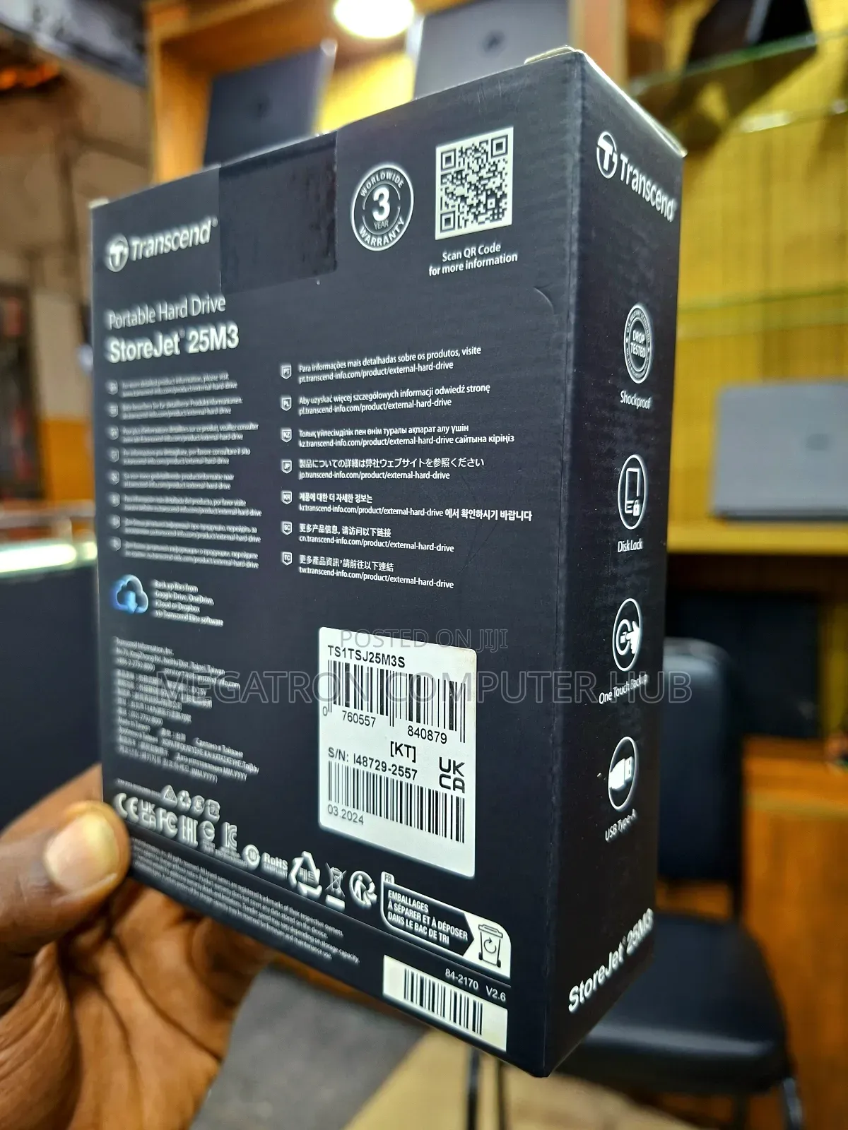 1tb Transcend External Storage Storejet 25m3