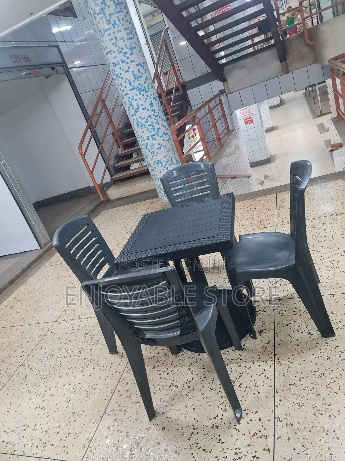 Easy Outdoor Plastic Chairs and a Table Set