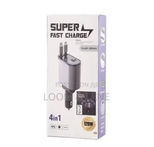 Generic 100w 4 in 1 Retractable Car Charger