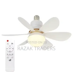40w 52cm Ceiling Fan With Led Light Remote Control White