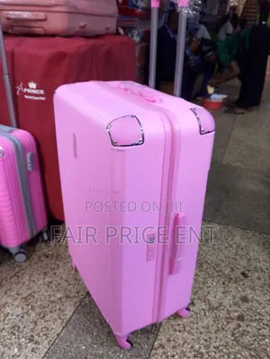 Rubber Plastic Suitcases. Medium. ( Pink)